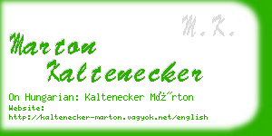 marton kaltenecker business card